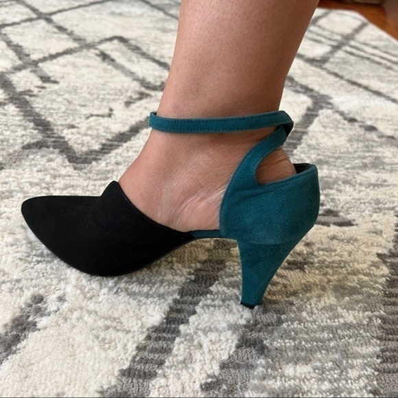 24. Hudson London Womens Dress Shoes Ankle Strap Color-blocked Sz 38 EU / 7 US - Picture 3 of 11